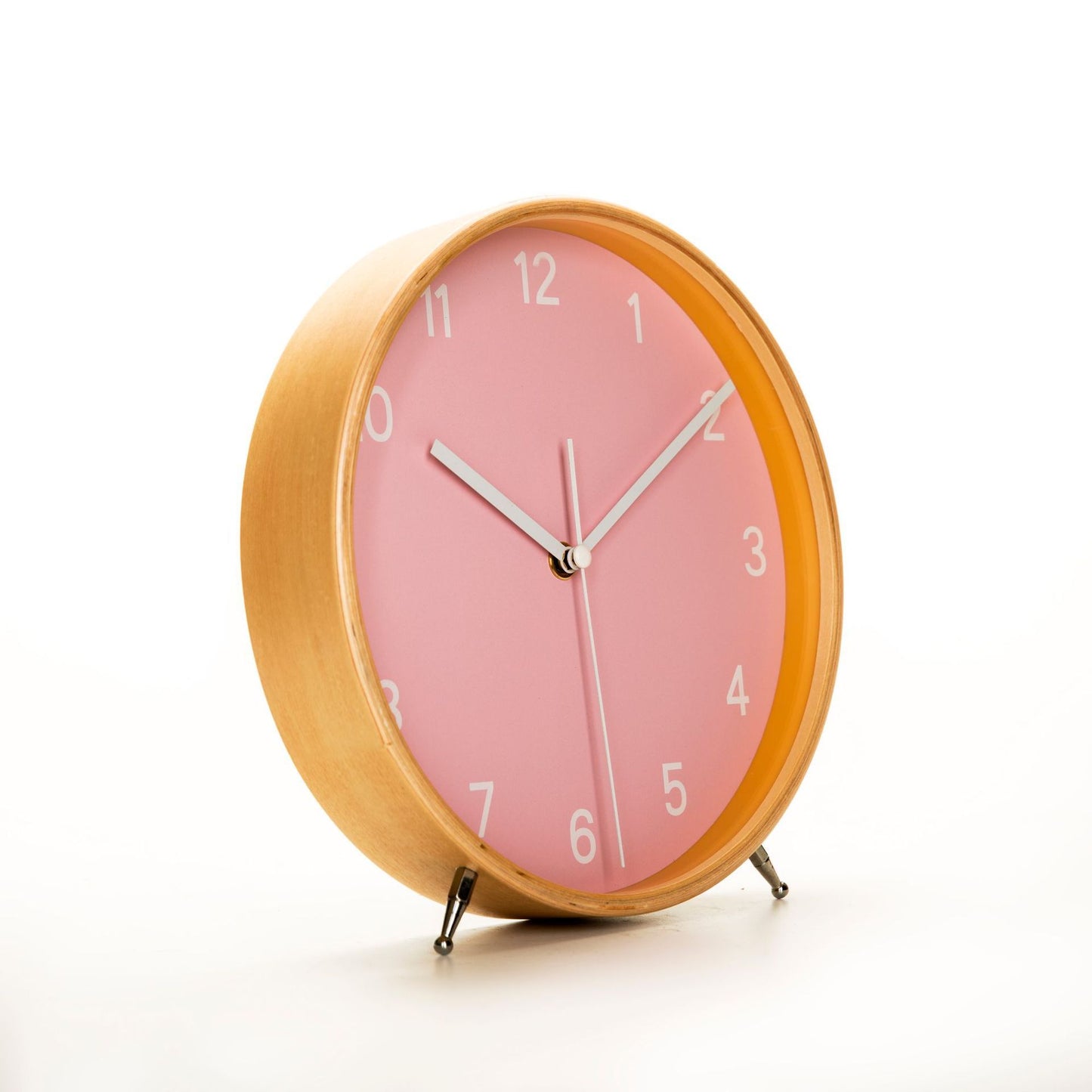 European Style Simple Pointer Wood Quartz Table Clock