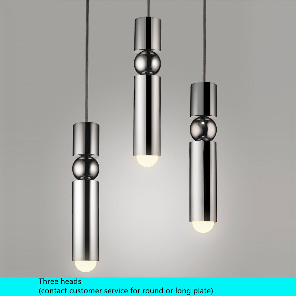 Lampes suspendues en laiton nordique salon moderne Led