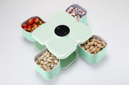 Exquisite Smart Candy Box White Dried Fruit Box Separated Smart Candy Box