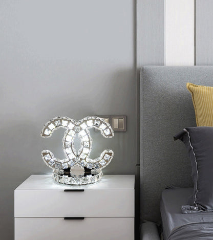 Lampe de table en cristal nordique de chevet chaud et moderne simple