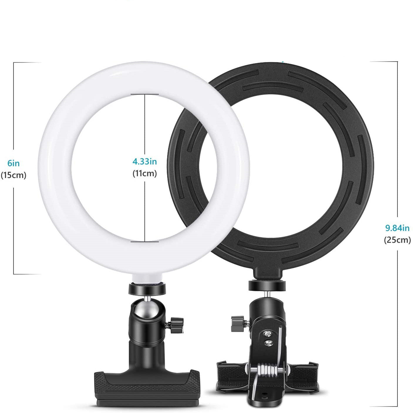 Straight Desktop Clip Live Broadcast Beauty 8 Inch 6 Inch Fill Light Computer Camera Ring Fill Light