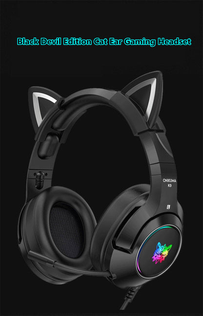 Black Devil Edition Luminous Computer Headset Headset