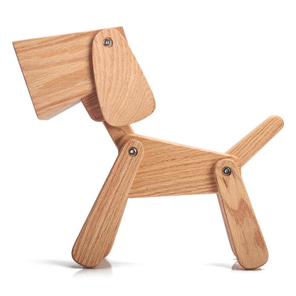 Lampe de Table créative en bois massif, moderne et minimaliste, LED, décoration de chevet de chambre à coucher, lampe de Table pour chien