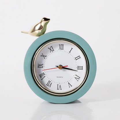 Reloj Bird Paradise, artesanías de resina de estilo europeo simples y modernas