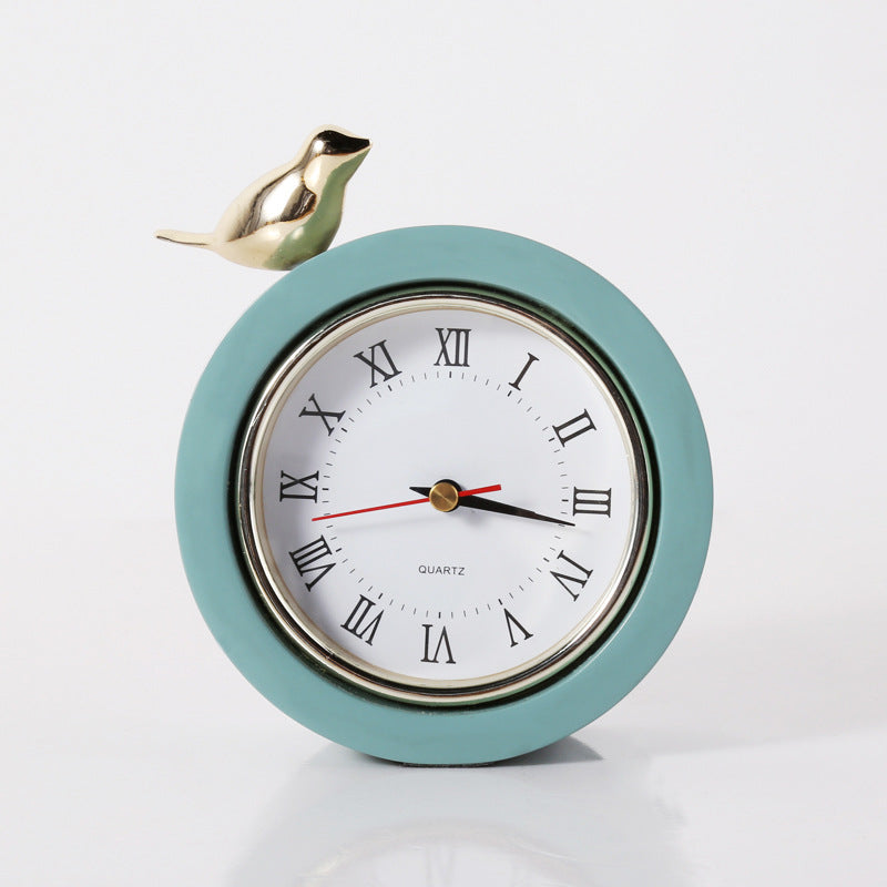 Horloge paradis des oiseaux, artisanat en résine de Style européen Simple et moderne