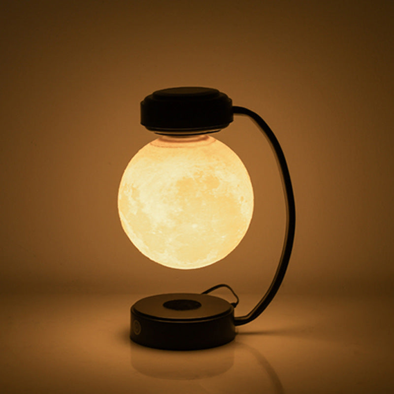 Lámpara de luna de levitación magnética con personalidad creativa, lámpara de mesita de noche para el hogar