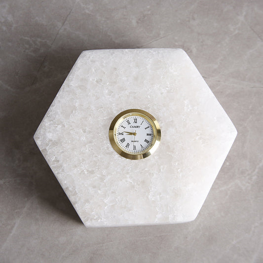 Florenck lumière luxe moderne Simple naturel Spar horloge de Table ornements