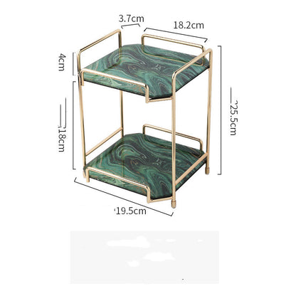 Nordic Ins Wind Cosmetic Storage Rack Skin Care Products Perfume Finishing Rack Bathroom Dressing Table Metal Bedroom