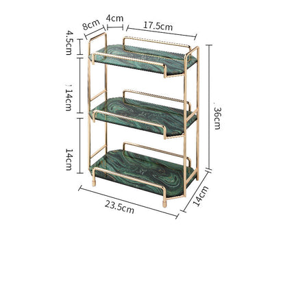 Nordic Ins Wind Cosmetic Storage Rack Skin Care Products Perfume Finishing Rack Bathroom Dressing Table Metal Bedroom