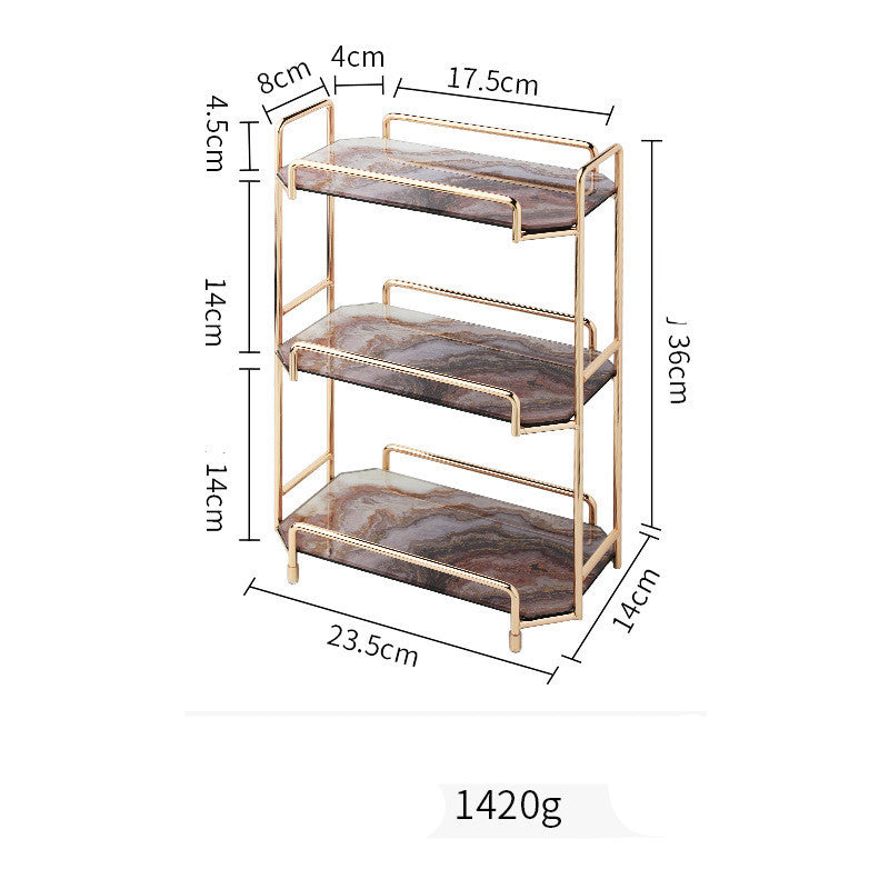 Estante de almacenamiento de cosméticos nórdico Ins Wind, productos para el cuidado de la piel, estante de acabado de Perfume, tocador de baño, dormitorio de Metal