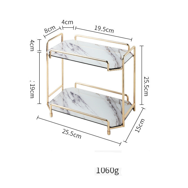 Estante de almacenamiento de cosméticos nórdico Ins Wind, productos para el cuidado de la piel, estante de acabado de Perfume, tocador de baño, dormitorio de Metal