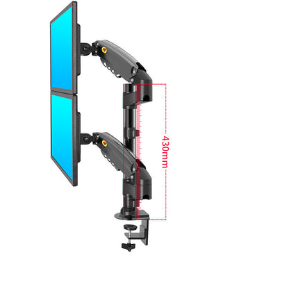 F80 moniteur d'ordinateur bureau debout Lcd double écran télescopique rotatif levage étagère de bureau F100A