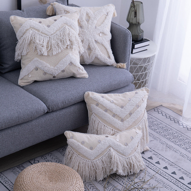 Bohemian Cushion Cover with Elegant Tassels Decorative Pillowcases for Home Bed Sofa Car Pillow Case 45x45cm 30x50cm GH4404