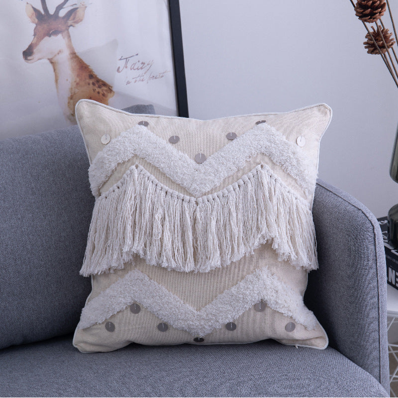 Bohemian Cushion Cover with Elegant Tassels Decorative Pillowcases for Home Bed Sofa Car Pillow Case 45x45cm 30x50cm GH4404