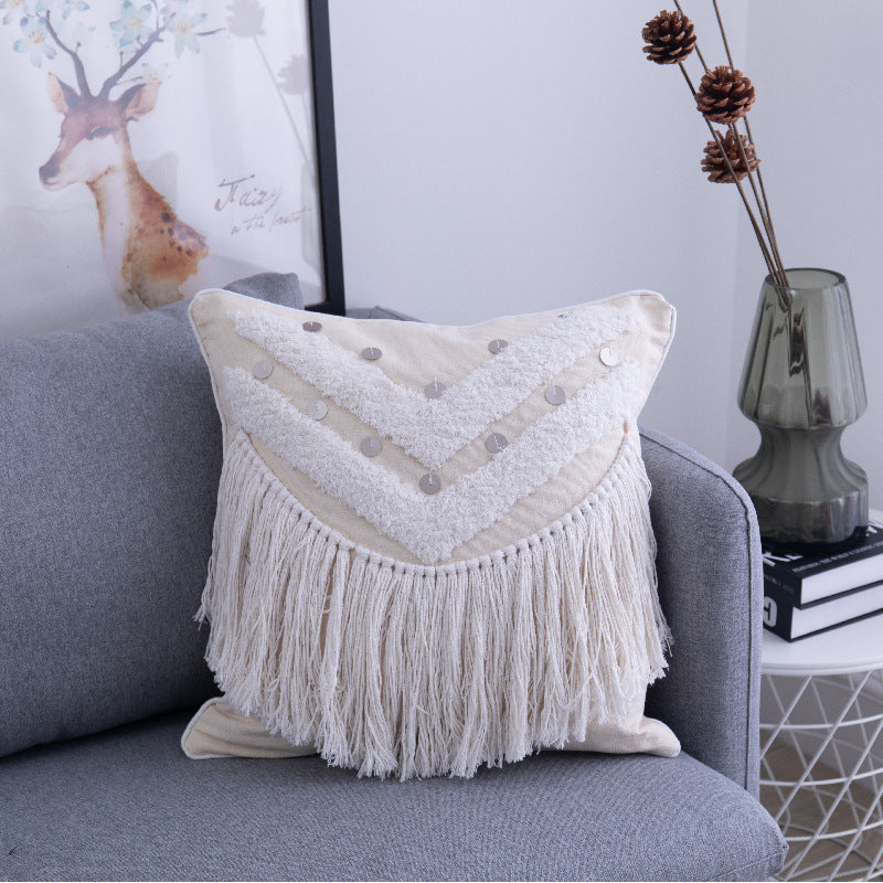 Bohemian Cushion Cover with Elegant Tassels Decorative Pillowcases for Home Bed Sofa Car Pillow Case 45x45cm 30x50cm GH4404