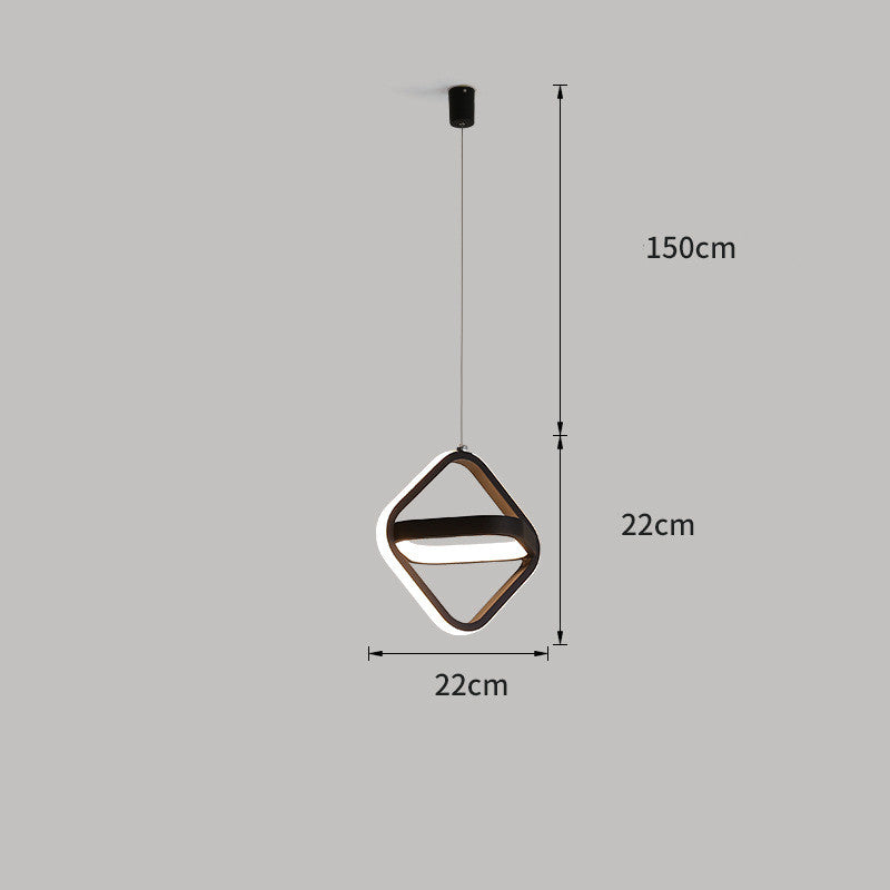 Lampe de chevet moderne minimaliste pour chambre à coucher, Restaurant, Bar, lampe de Table, personnalité créative, lustre à longue ligne à tête unique