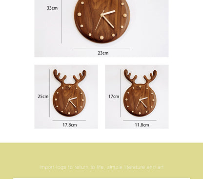 Nordic Solid Wood Simple Wall Clock Pendulum