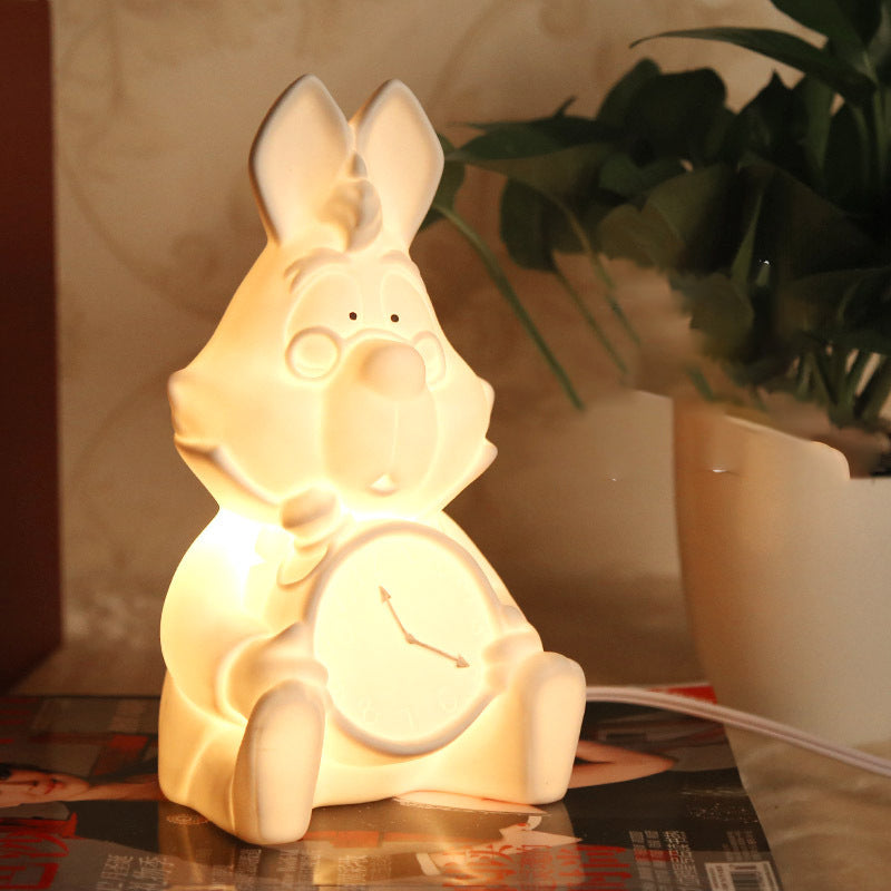 Mr. Alice White Rabbit Time Rabbit Table Lamp Night Light