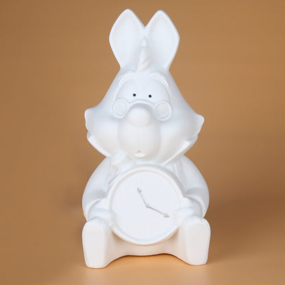 Mr. Alice White Rabbit Time Rabbit Lámpara de mesa Luz nocturna