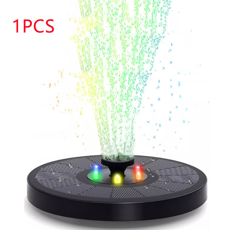 Solar Fountain Pump Fountain Light Round Floating Fountain Pump Color LED Light