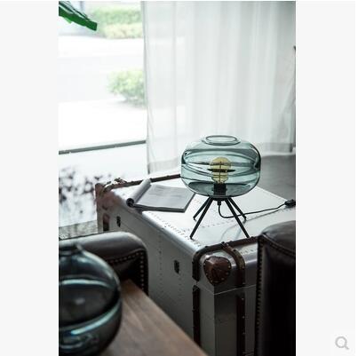 Hand-blown Art Lamps Creative Glass Lampshade Transparent Bedroom Bedside Table Lamp