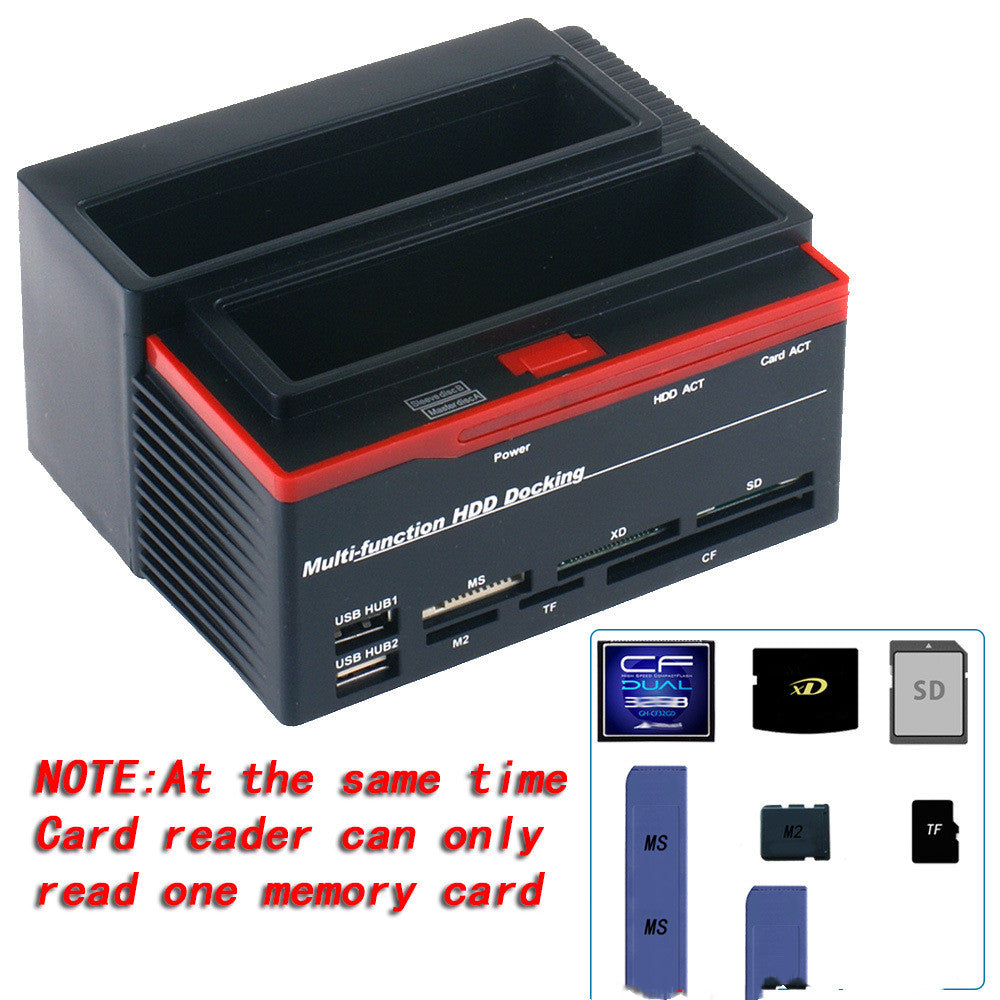 Factory Supply Model Functional Hard Disk Base Usb2.0 Sata Ide Interface With Card Reader