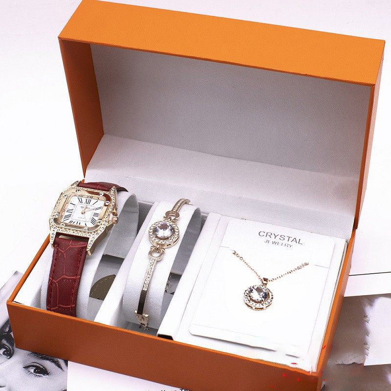 Wrist Watch Set Foreign Trade Watches Women New Necklace Bracelets Wristwatches Women