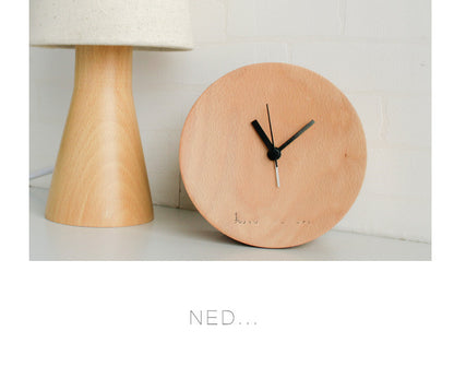 Reloj despertador de registro con campana real, reloj de haya con cabeza, reloj de mesa pequeño, reloj creativo