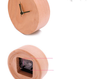 Reloj despertador de registro con campana real, reloj de haya con cabeza, reloj de mesa pequeño, reloj creativo