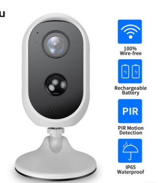 Caméra de Surveillance à batterie, étanche, pour l'extérieur, téléphone portable, visualisation à distance en temps réel, Vision nocturne Hd