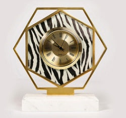 Horloge de luxe en marbre, modèle moderne, lumière, ornements en laiton peint, réveil, Table de chevet, petits accessoires, horloge de bureau créative