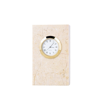 Horloge de Table en marbre, modèle de salon, chambre à coucher, accessoires de décoration, horloge de Table silencieuse pour la maison nordique