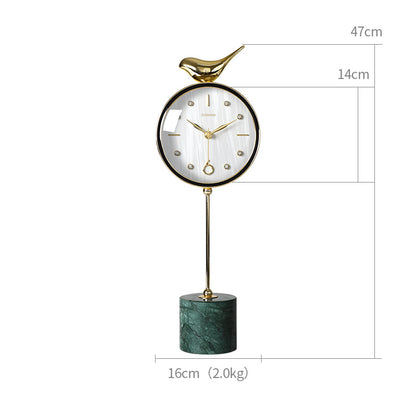 Nordic Marble Table Clock Ornaments Art Deco Table Clock Living Room Home Fashion Pendulum Table Clock Simple And Modern