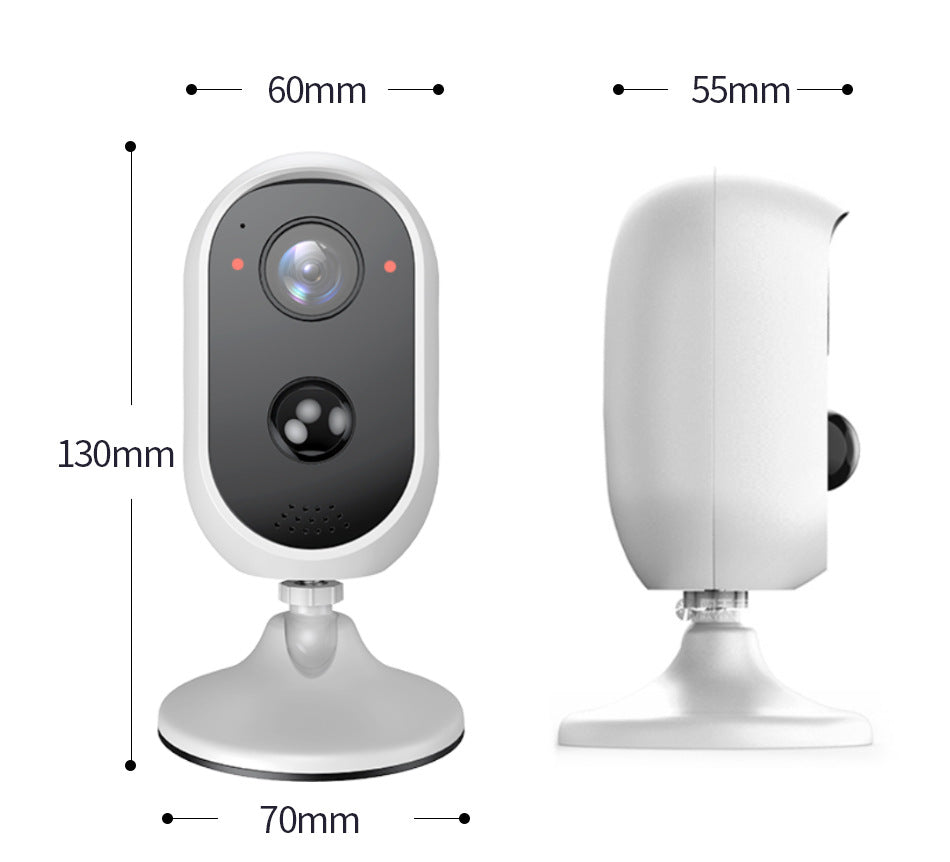 Cámara de vigilancia con batería para exteriores, impermeable, teléfono móvil, visualización remota en tiempo Real, visión nocturna HD