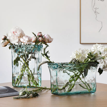 Glass Vase Living Room Dining Table Flower Arrangement