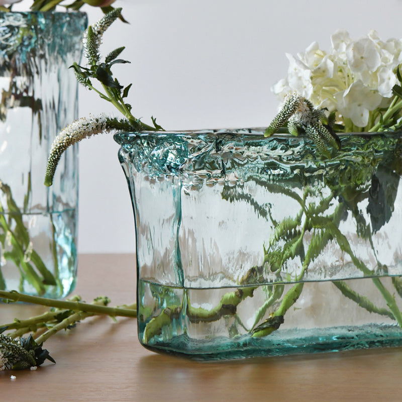 Glass Vase Living Room Dining Table Flower Arrangement