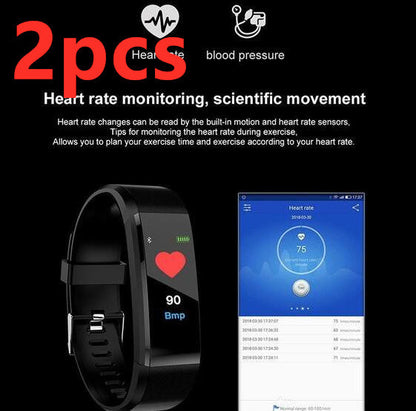 Pulsera inteligente con pulsera Bluetooth Monitor de ritmo cardíaco reloj actividad Fitness Tracker