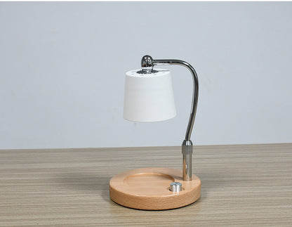 Lampe à cire de chambre à coucher en bois d'aromathérapie