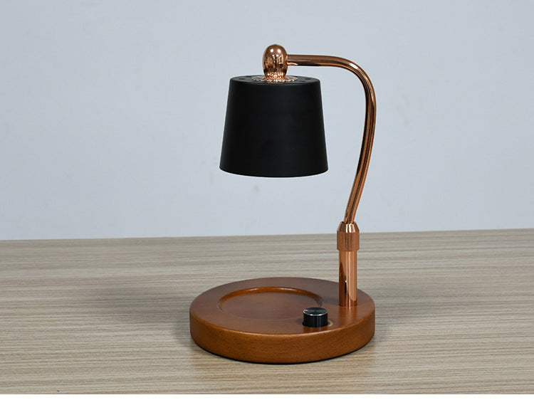 Lampe à cire de chambre à coucher en bois d'aromathérapie