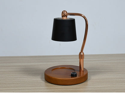 Lampe à cire de chambre à coucher en bois d'aromathérapie