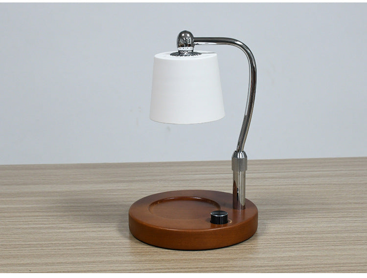 Lampe à cire de chambre à coucher en bois d'aromathérapie