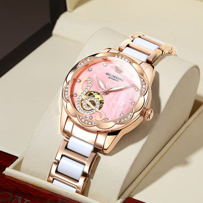 Nouveau Montres mécaniques design femmes luxe haut marque céramique