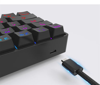 Teclado mecánico inalámbrico Bluetooth que carga el teclado de modo dual