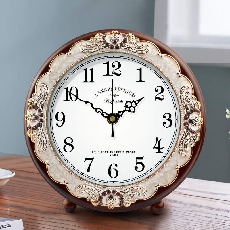 Table Clock Mute Bedroom Bedside Decoration Modern Living Room Creative Desk Clock