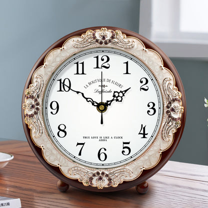 Reloj de mesa silencioso para dormitorio, decoración de cabecera, sala de estar moderna, reloj de escritorio creativo