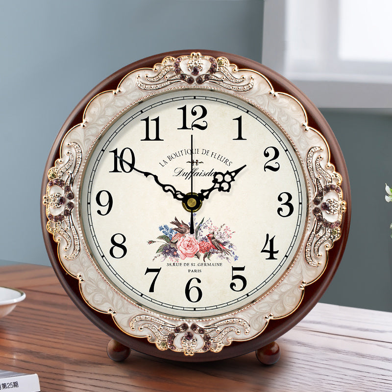 Reloj de mesa silencioso para dormitorio, decoración de cabecera, sala de estar moderna, reloj de escritorio creativo