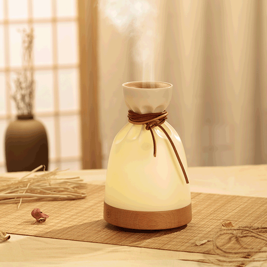 Machine d'aromathérapie d'humidificateur de lampe de bureau d'aromathérapie en bois