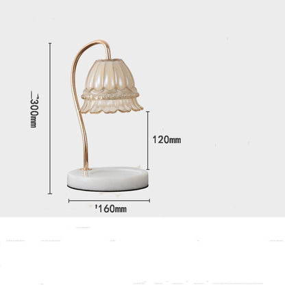 Vela de fusión de aromaterapia Vela de fusión de mármol europeo romántico Lámpara de mesa interior Vela de aromaterapia Lámpara de atenuación Vela de fusión