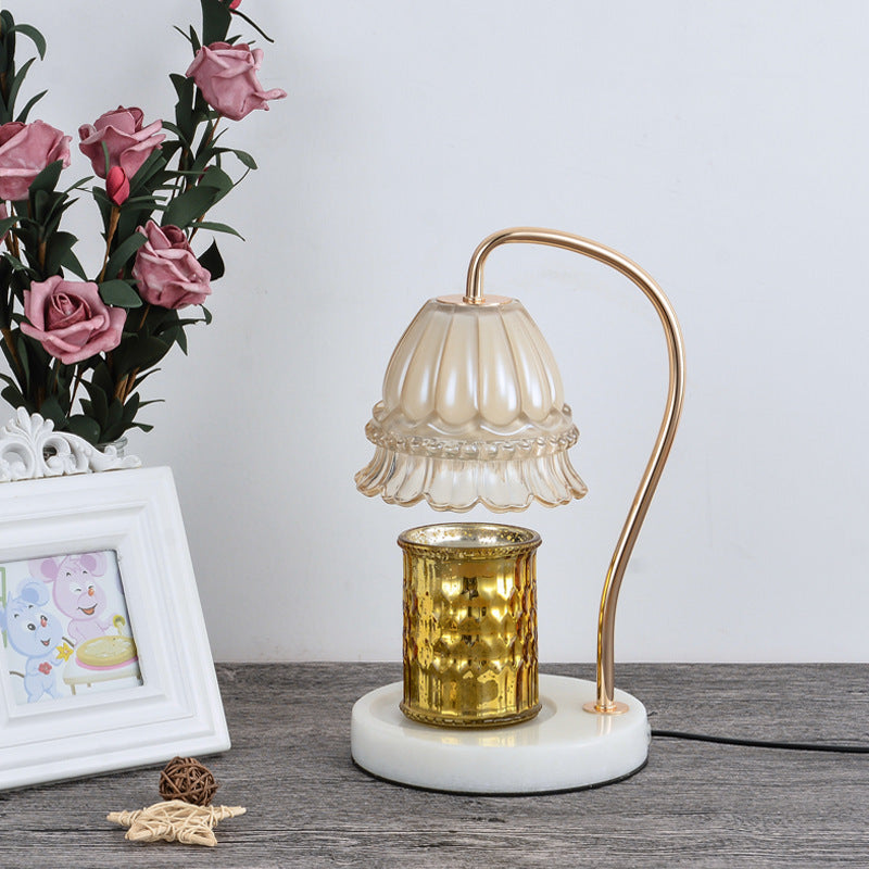 Aromatherapy Melting Candle Romantic European Marble Melting Candle Indoor Table Lamp Aromatherapy Candle Dimming Lamp Melting Candle