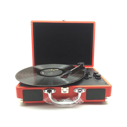 Lecteur de disque vinyle Portable rétro phonographe créatif rétro Bluetooth haut-parleur Style européen étui en cuir lecteur de disque